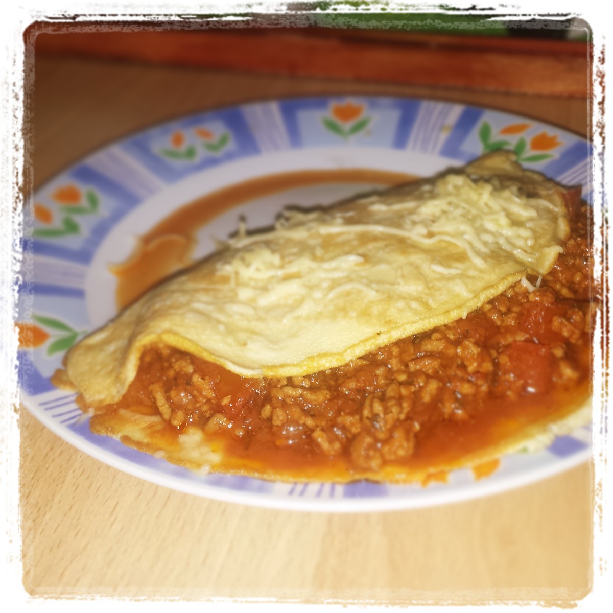 Gefüllte Bolognese-Pfannkuchen - Erdbeerblütes LowCarb Blog